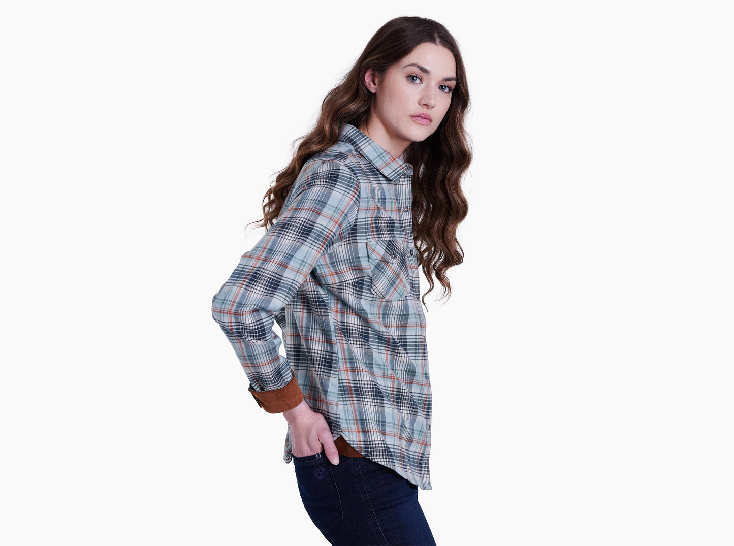 KUHL W LS Tess Flannel EVERGREEN