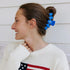 Teleties Large Classic Claw Clip USA BLUE