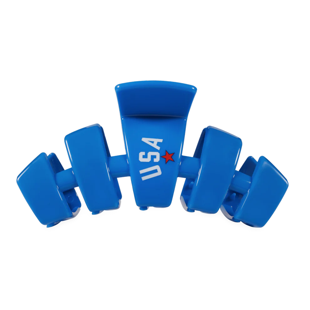 Teleties Large Classic Claw Clip USA BLUE