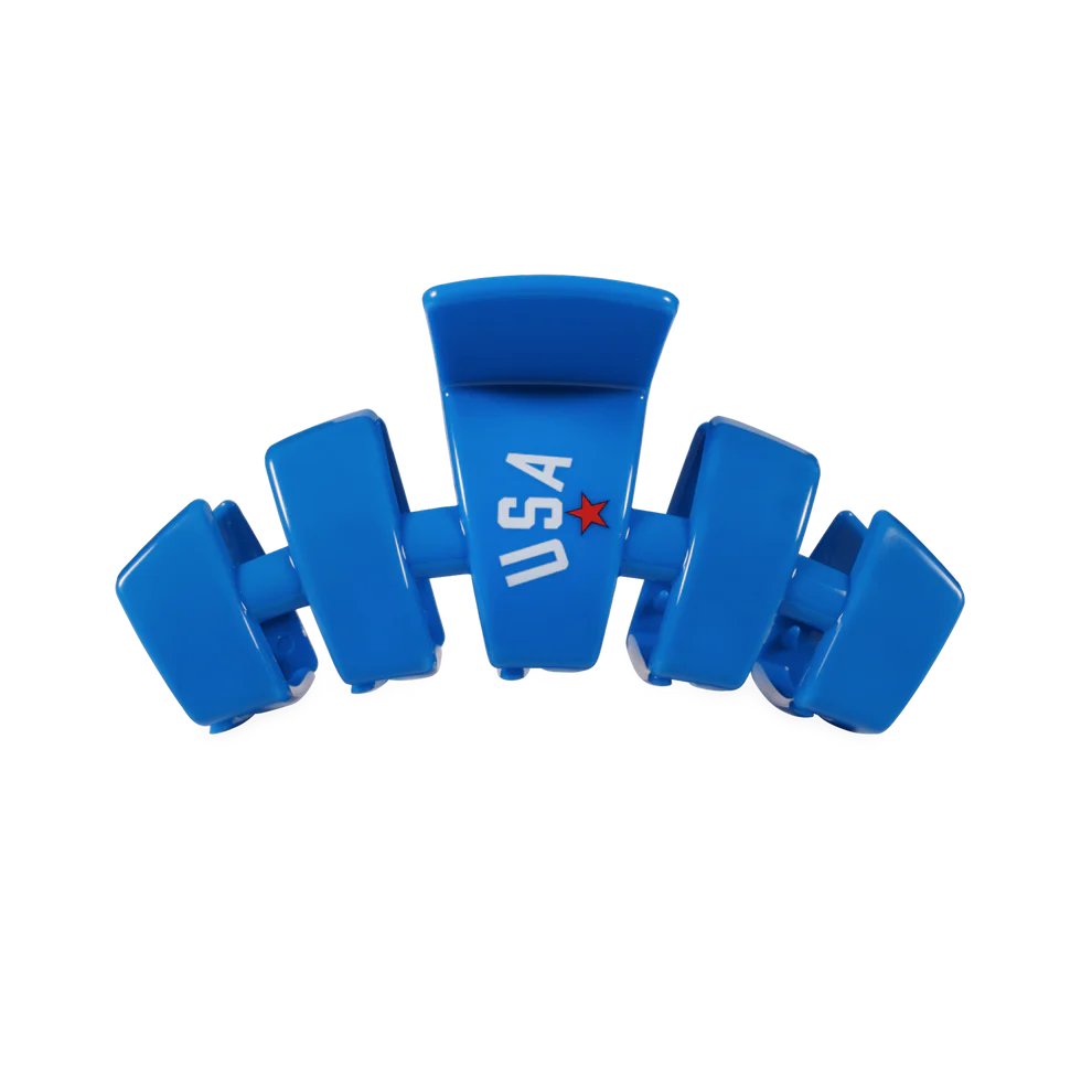 Teleties Medium Hair Claw Clip USA BLUE