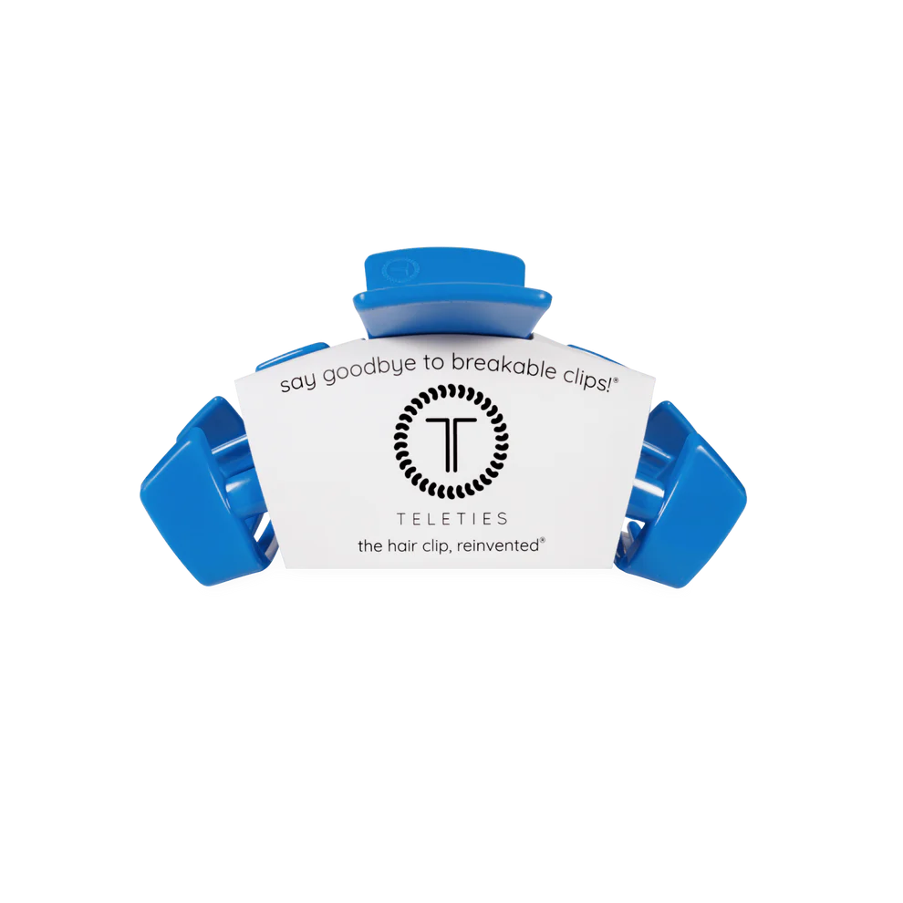Teleties Small Classic Claw Clip USA BLUE