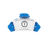 Teleties Small Classic Claw Clip USA BLUE