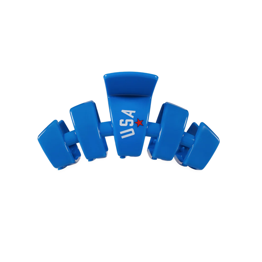 Teleties Small Classic Claw Clip USA BLUE