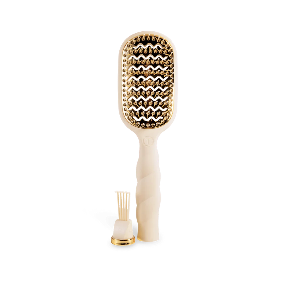 Teleties Vented Hair Brush All Hair Types - Full Size TAN