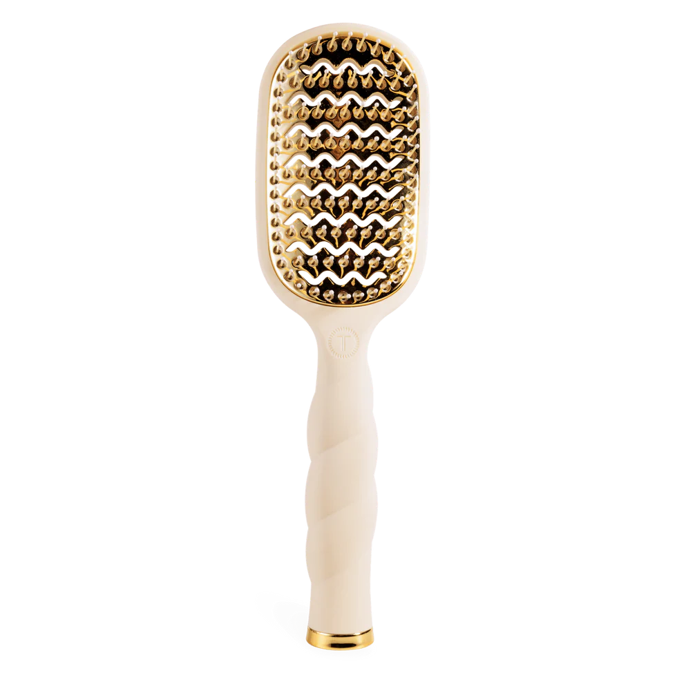 Teleties Vented Hair Brush All Hair Types - Full Size TAN