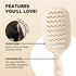 Teleties Vented Hair Brush All Hair Types - Full Size TAN