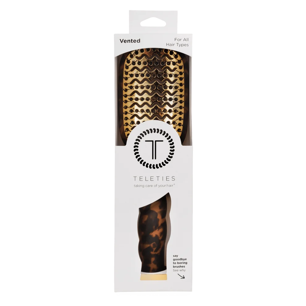 Teleties Vented Hair Brush All Hair Types - Full Size TORTOISE