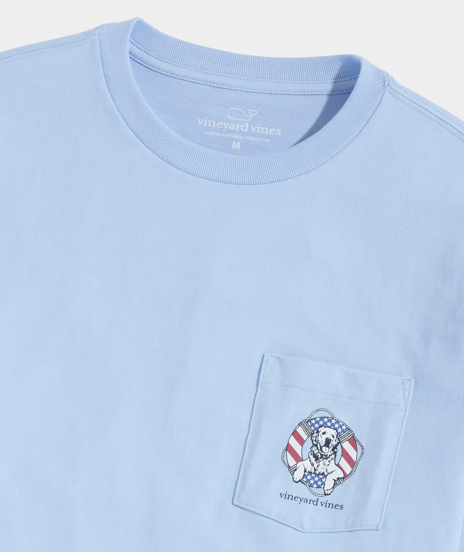 Vineyard Vines M SS USA Dog Life Ring JAKE BLUE