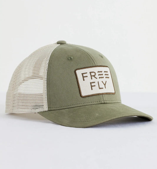 Free Fly Wave Trucker Hat CAPERS GREEN