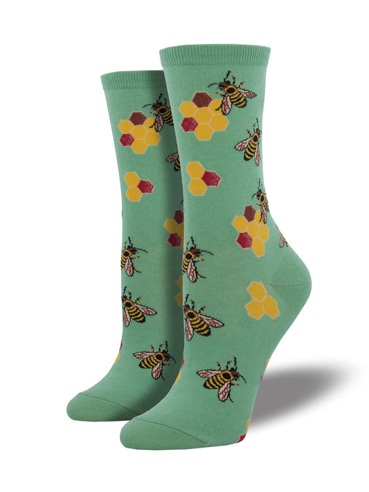 Socksmith W Busy Bees SEAFOAM