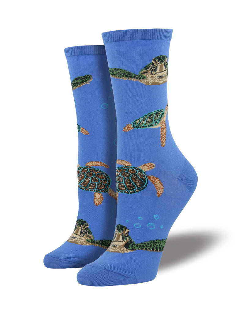 Socksmith W Sea Turtles PERIWINKLE