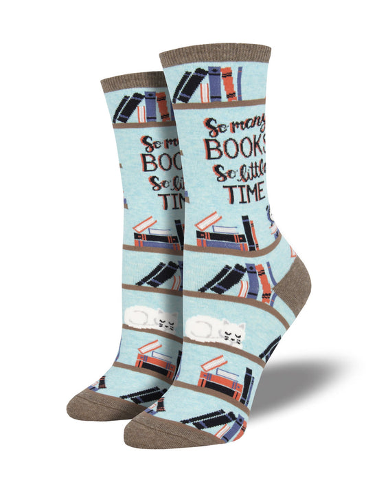 Socksmith W Time for a Good Book BLUE HEATHER