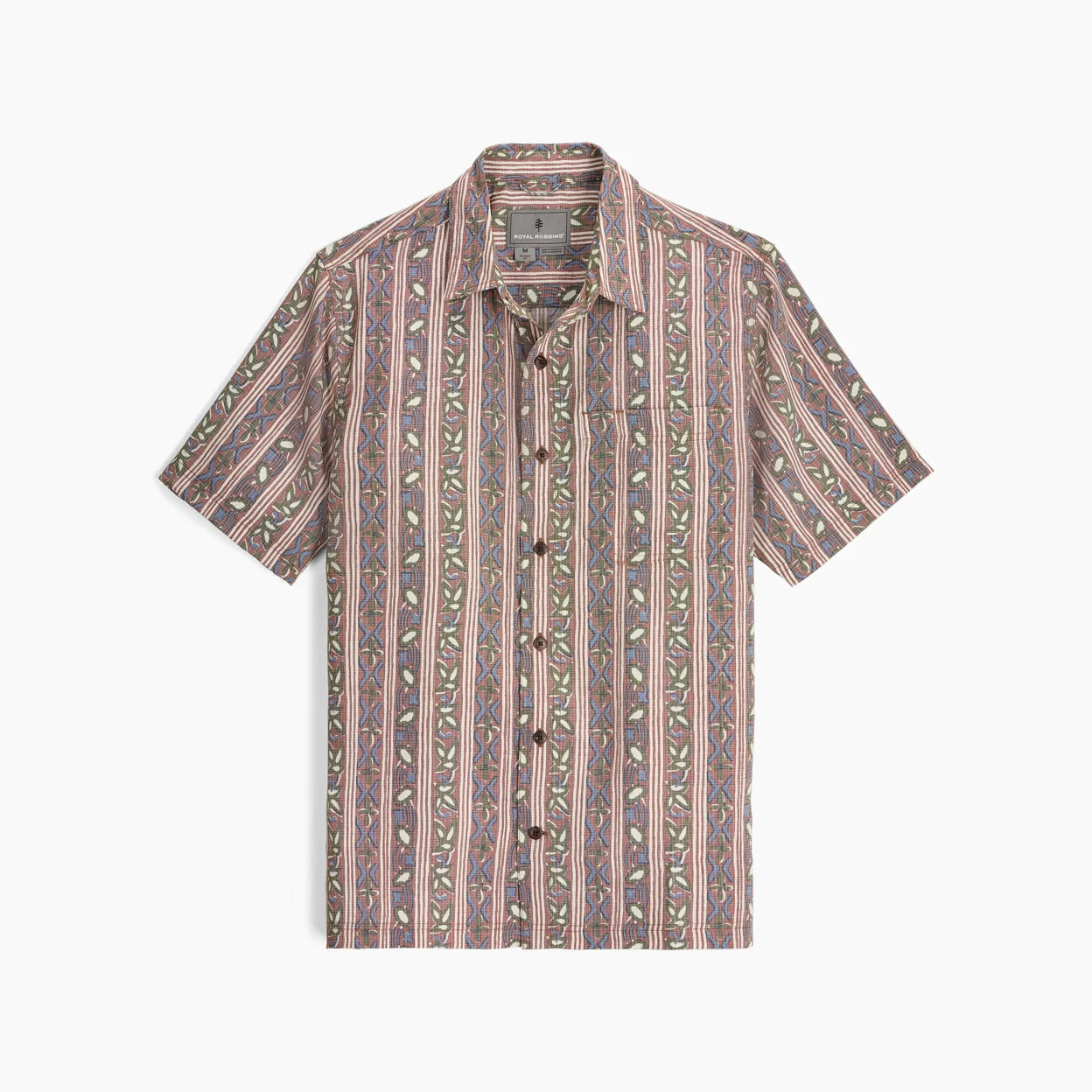 Royal Robbins M SS Camino Pucker MAHOGANY BOTANIST