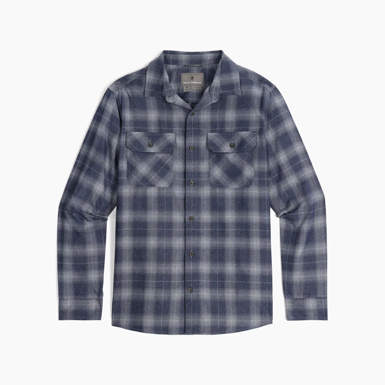 Royal Robbins M LS Vogelsang Shirt NAVY ROUND TOP