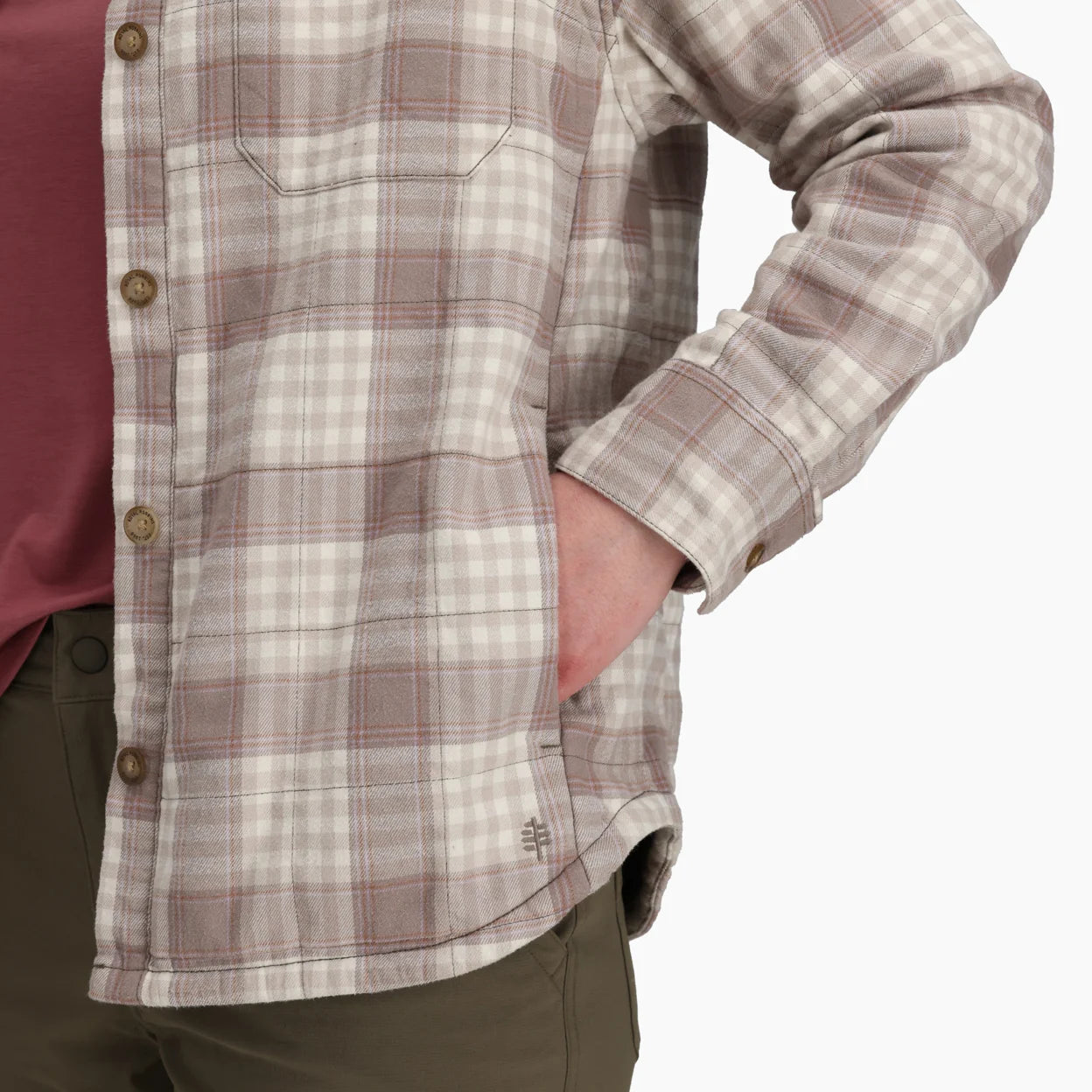 Royal Robbins W Vista Shacket en flanelle, motif carreaux Antilope Craie