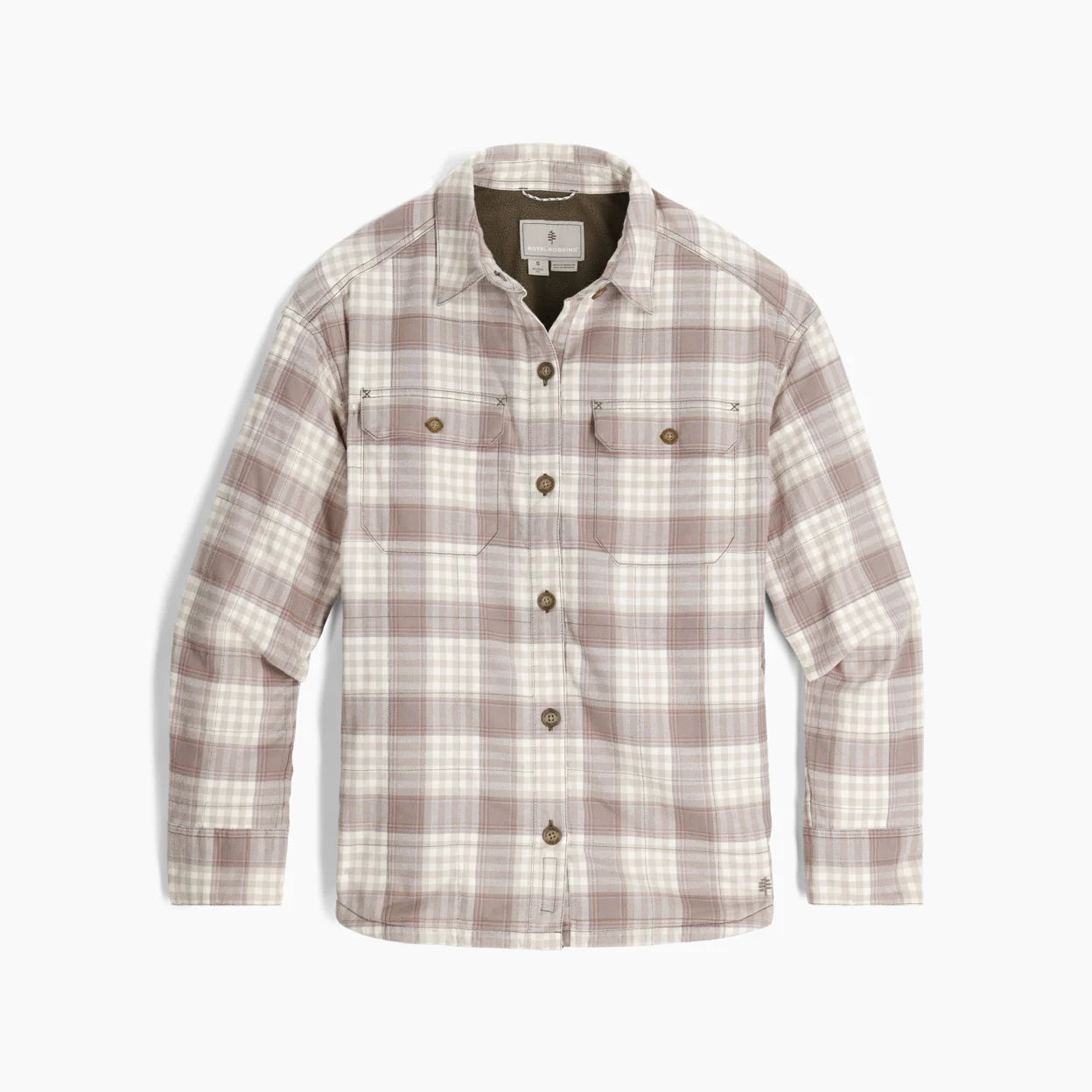 Royal Robbins W Vista Shacket en flanelle, motif carreaux Antilope Craie