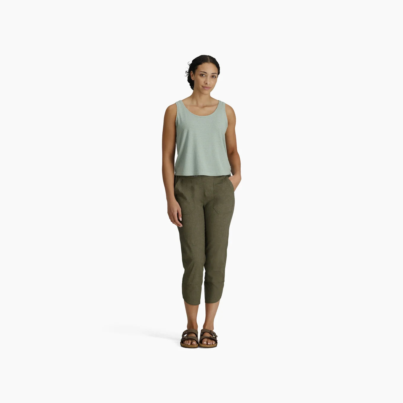 Royal Robbins W Vacationer Boxy Tank SAGE LEAF STR