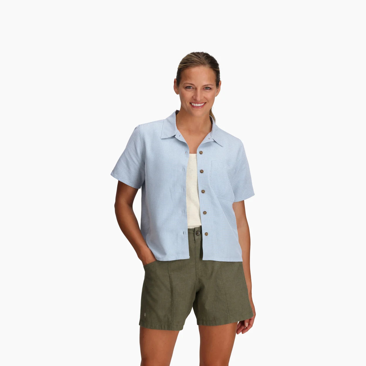 Royal Robbins W SS Desert Pucker Shirt SKYWAY
