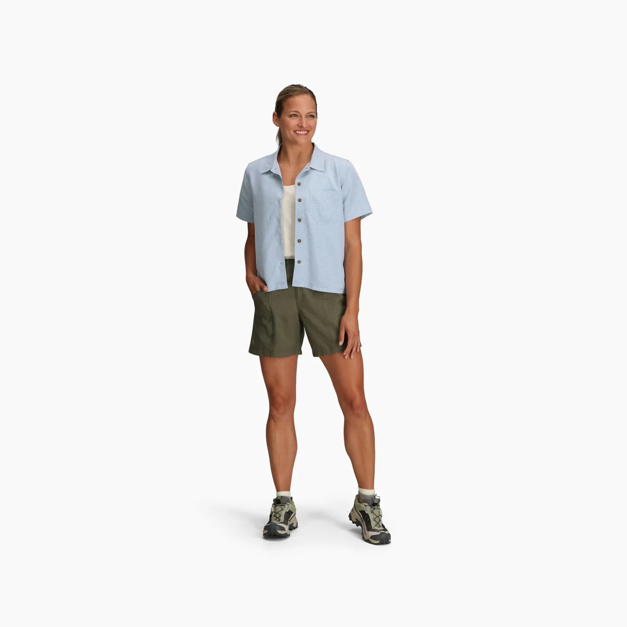 Royal Robbins W SS Desert Pucker Shirt SKYWAY