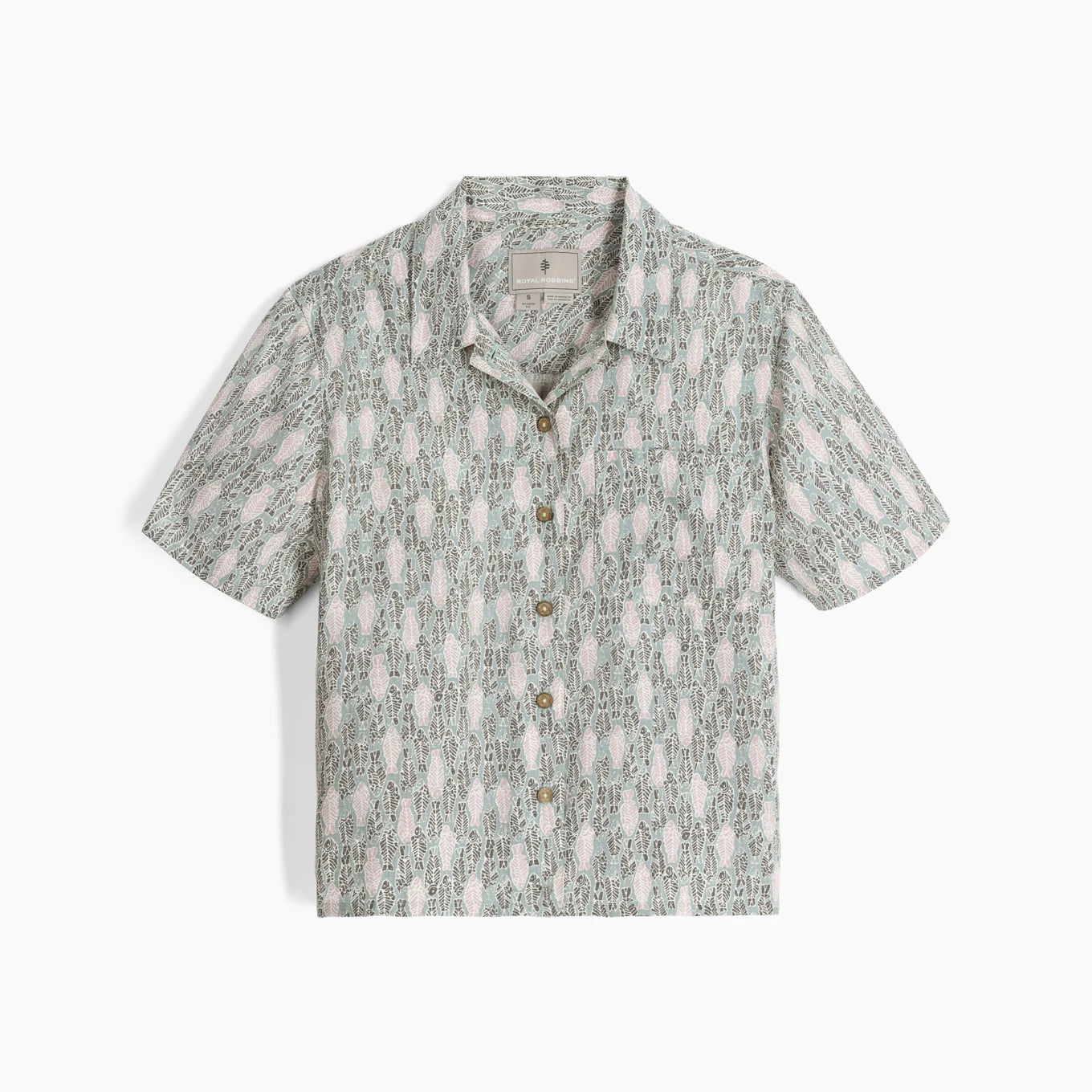 Royal Robbins W SS Camino Pucker SAGE LEAF FISH