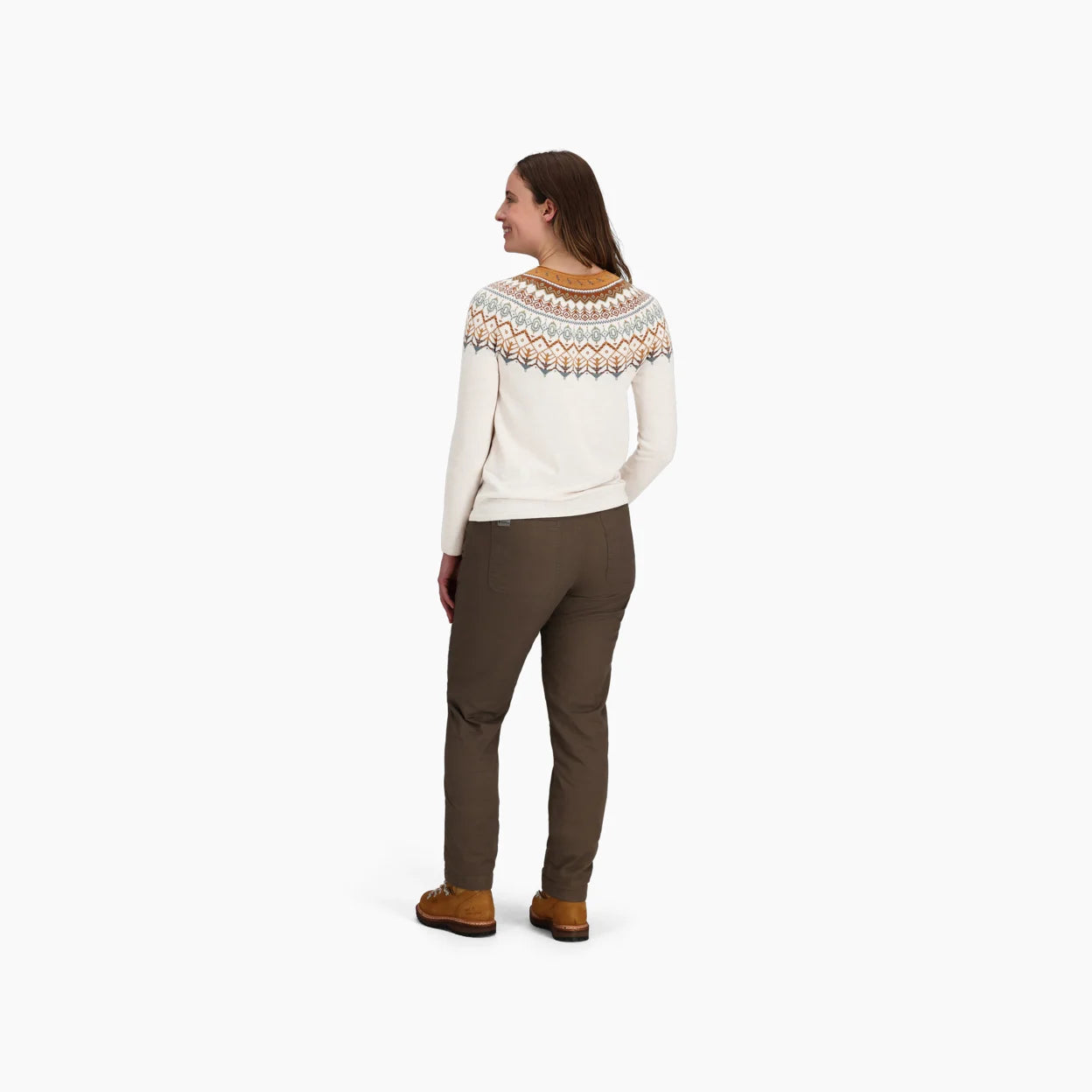 Royal Robbins W Westlands Fairisle Crew CHALK