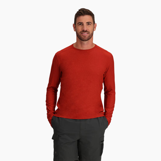 Royal Robbins M LS Amp Lite Crew BRICK