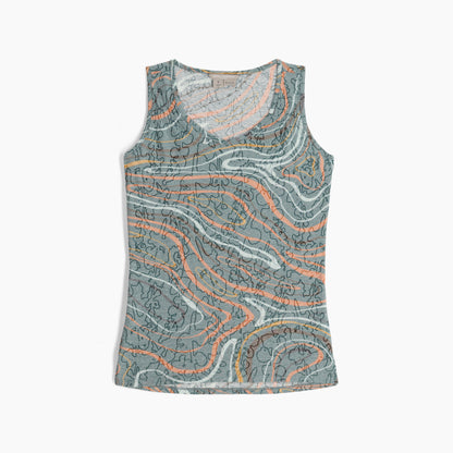 Royal Robbins W Featherweight Tank SEA PINE TIDAL PRINT