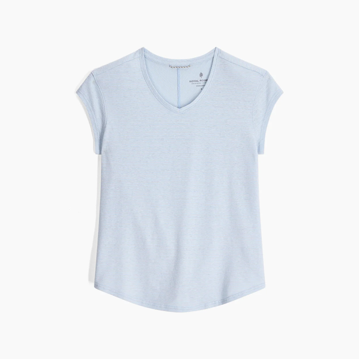 Royal Robbins W SS Vacationer V-Neck Tee SKYWAY STRIPE