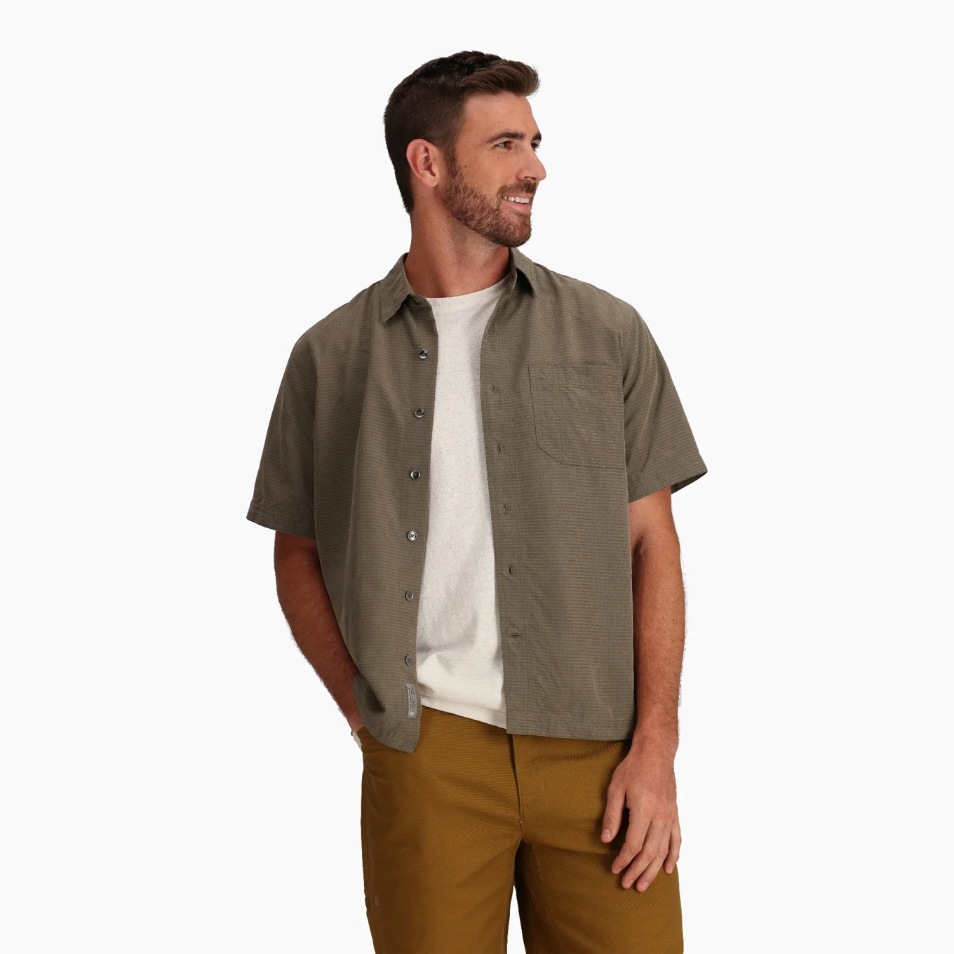 Royal Robbins M SS Desert Pucker Dry EVERGLADE