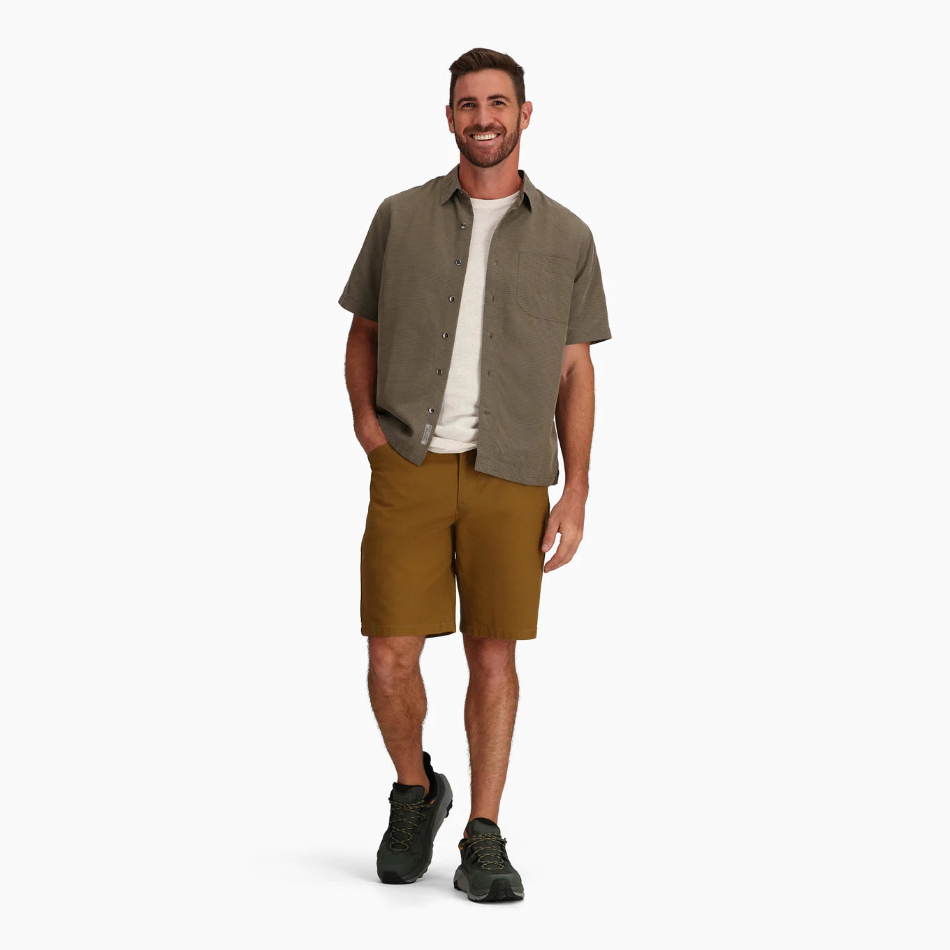 Royal Robbins M SS Desert Pucker Dry EVERGLADE