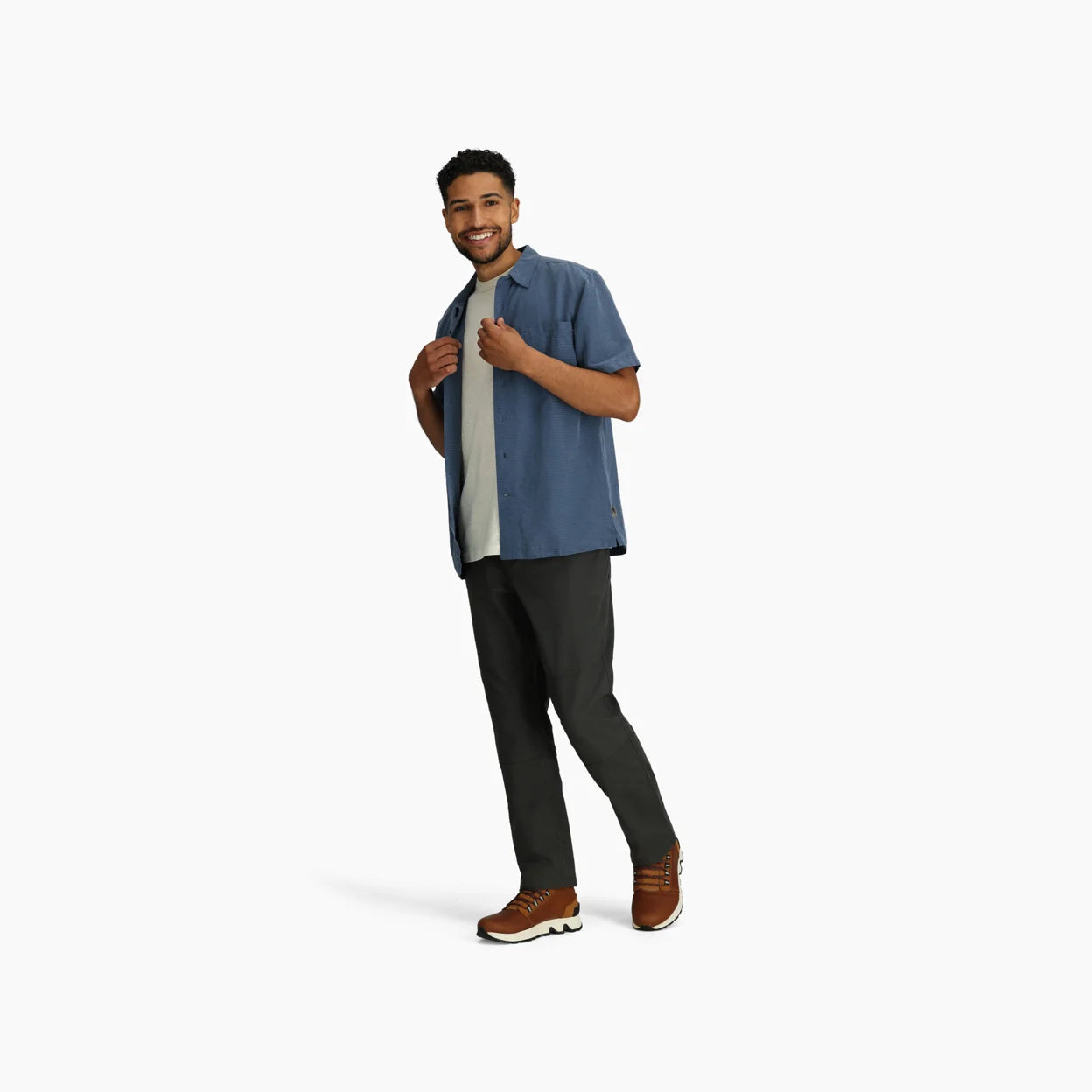 Royal Robbins M SS Desert Pucker COLLINS BLUE