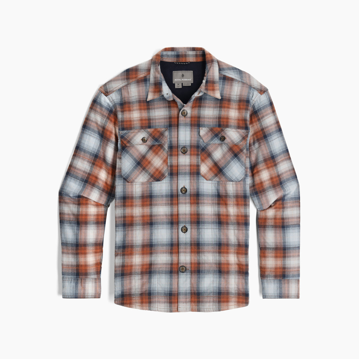 Royal Robbins M LS Snowcap Lined Flannel STEEL BLUE TIOGA
