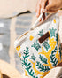 Sand Cloud Swimming Turtles Zippered Pouch NATURAL