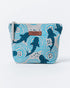 Sand Cloud Shark Ripples Zippered Pouch GREY