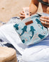 Sand Cloud Shark Ripples Zippered Pouch GREY