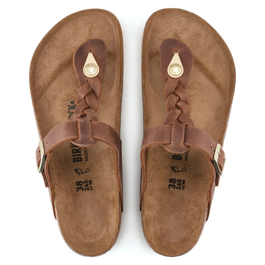 Birkenstock W Gizeh Braided COGNAC - REGULAR