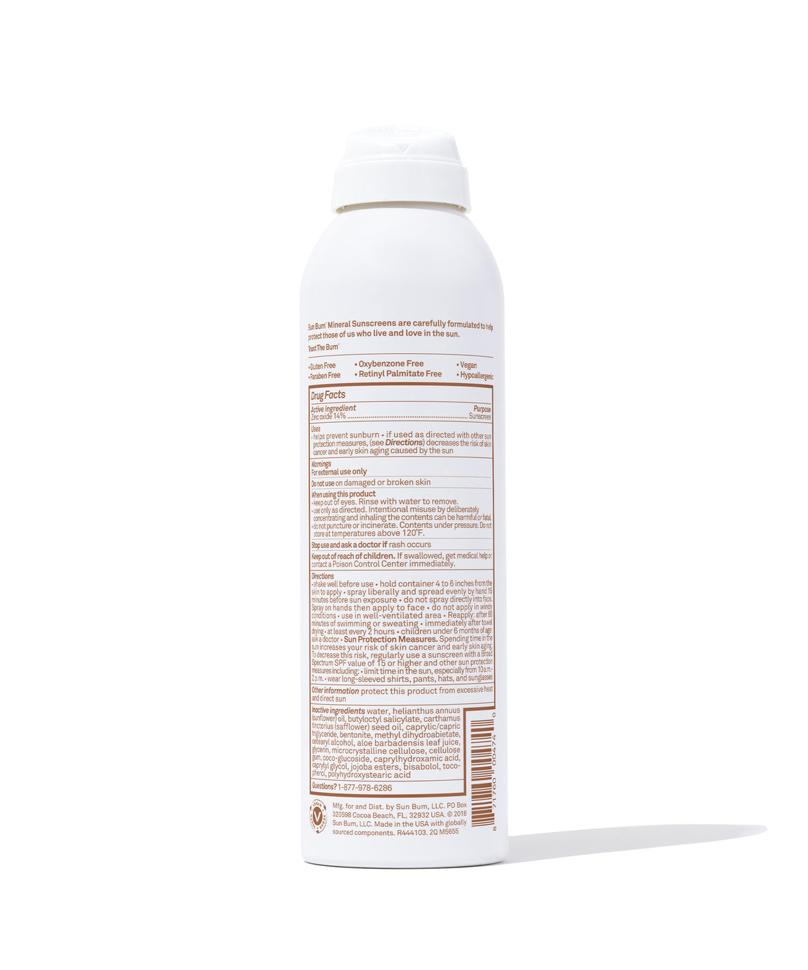 Sun Bum SPF 30 Mineral Sunscreen Spray 6 oz