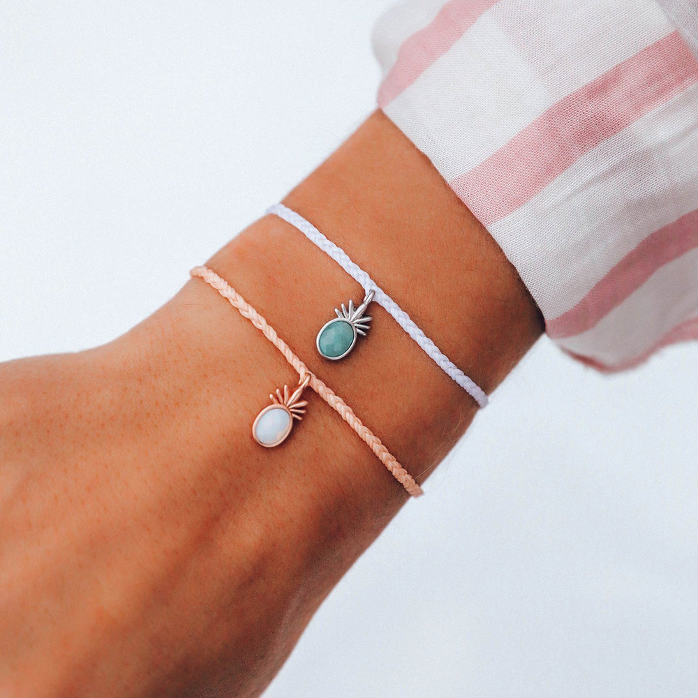 Pura Vida Silver Tropical Breeze Bracelet WHITE