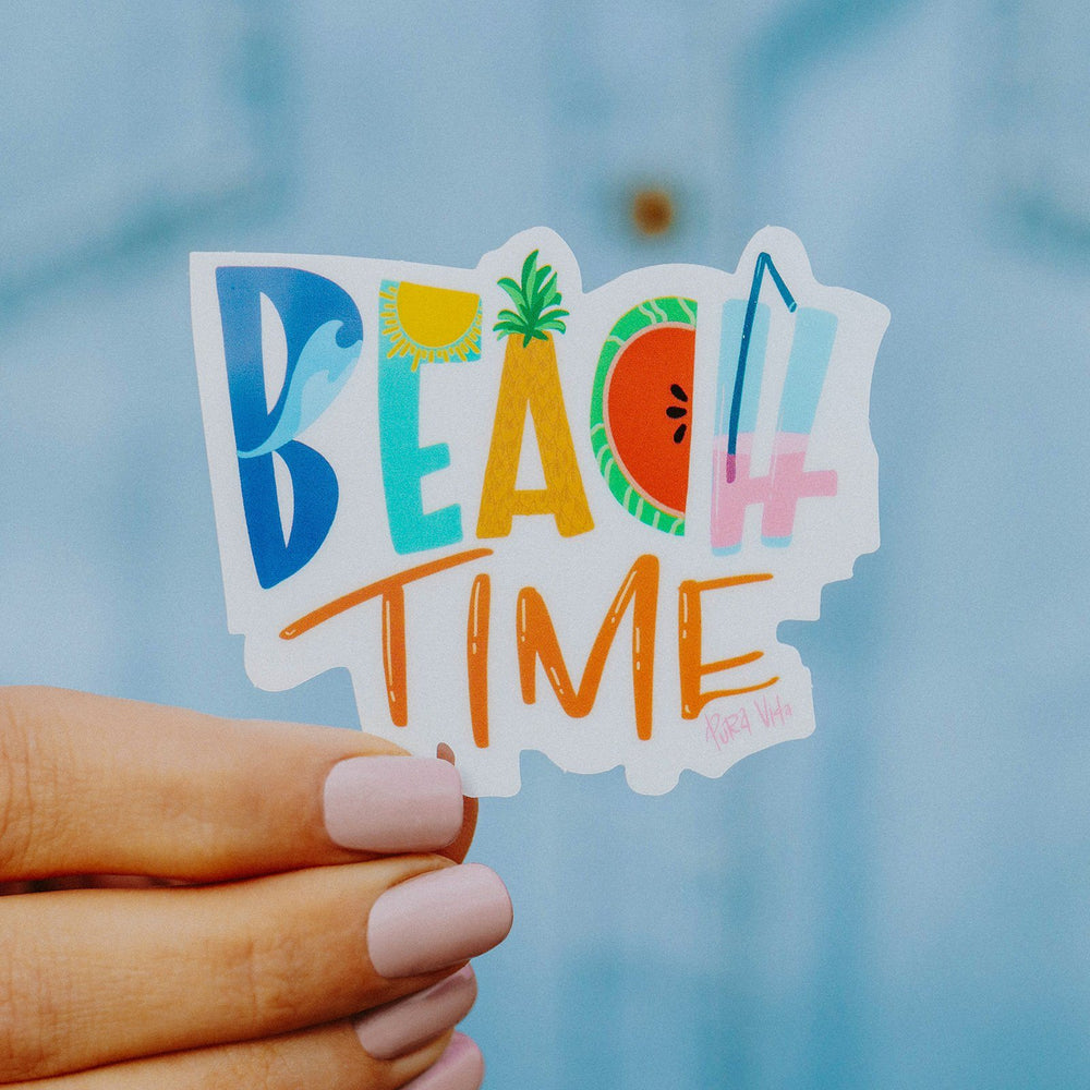 Pura Vida Sticker: BEACH TIME