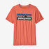 Patagonia Kids Regenerative P-6 Logo Tee COHO CORAL