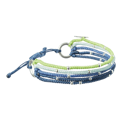 4Ocean Guatemala 5 Strand Bracelet BLUE / GREEN