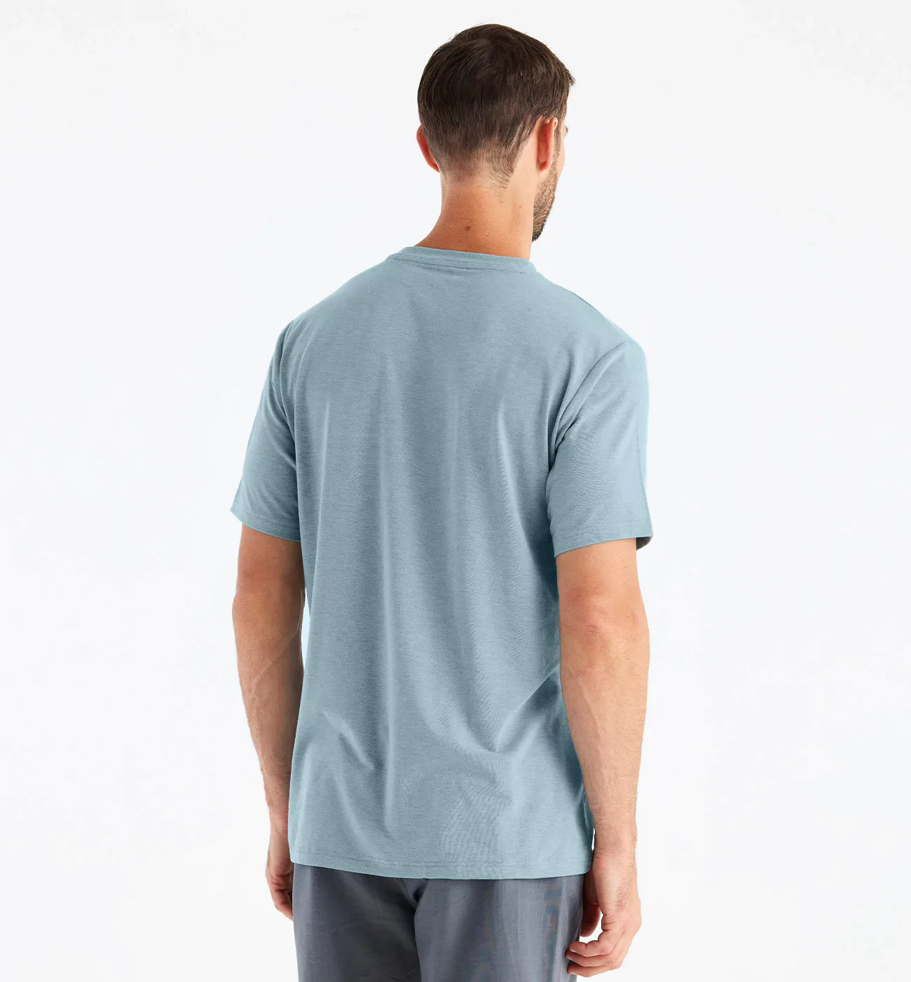 Free Fly M SS Bamboo Flex Pocket Tee HEATHER TIDE