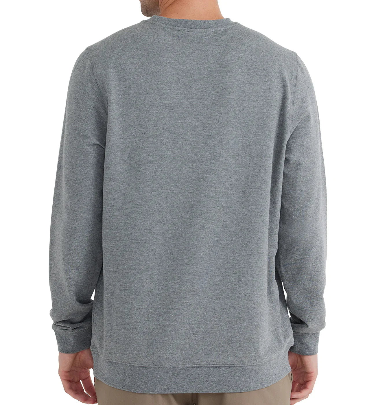 Free Fly M Bamboo Heritage Fleece Crew HEATHER GRAPHITE