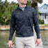 Fish Hippie M Roan Camo 1/4 Zip CHARCOAL