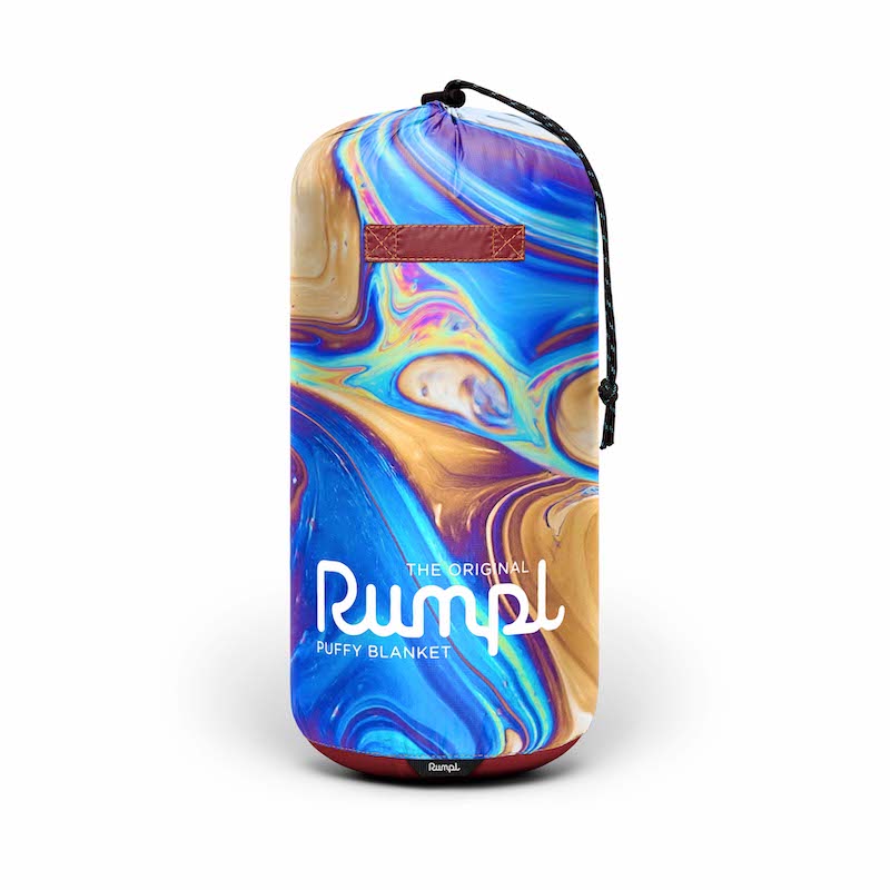 Rumpl Original Puffy Blanket LIQUID CHROME