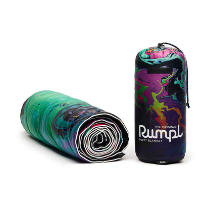 Rumpl Original Puffy Blanket LIQUID NEON