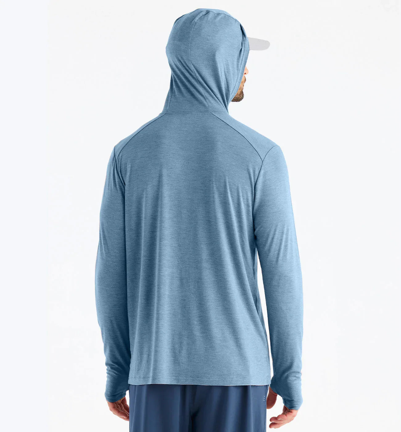 Free Fly M Bamboo Shade Hoody HEATHER SLATE BLUE