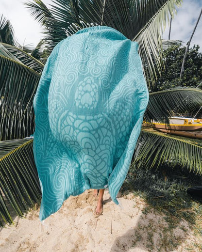 Sand Cloud Beach Towel Swirl Turtle RG MINT