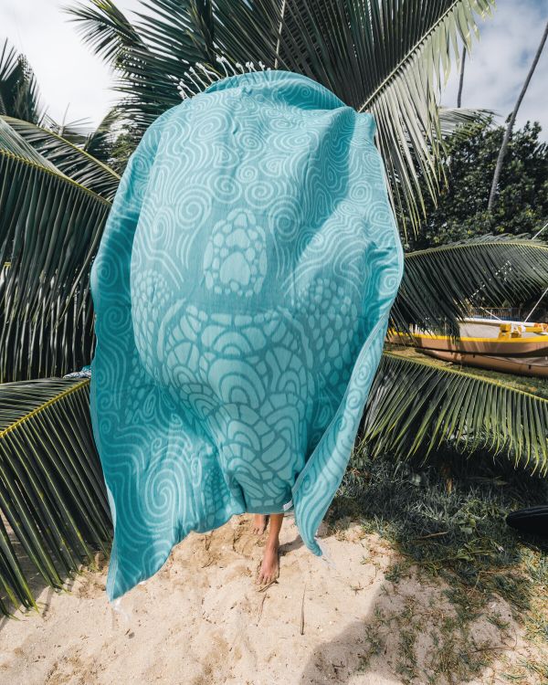 Sand Cloud Towel Swirl Turtle MINT - REG