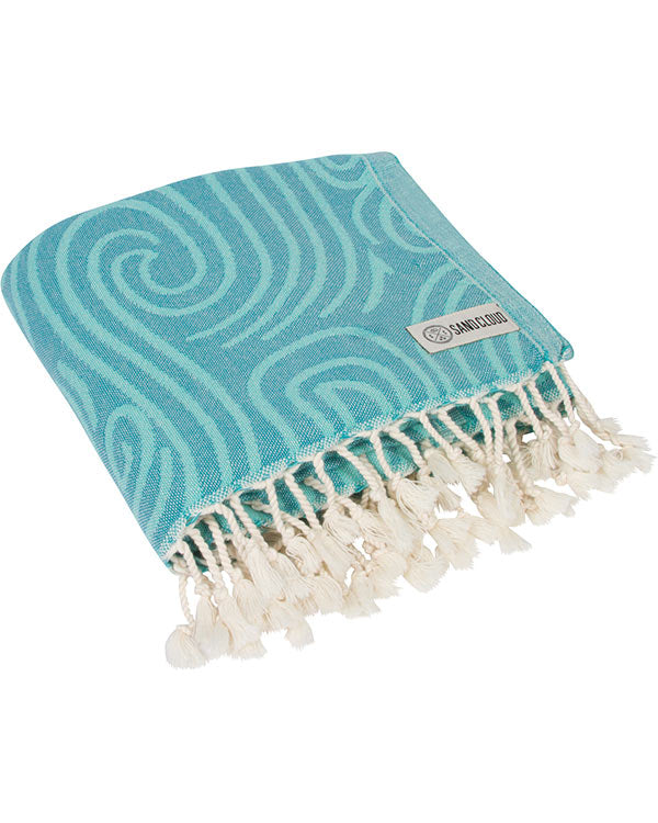 Sand Cloud Towel Swirl Turtle MINT - REG